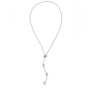 Kendra Scott  ANDI Y NECKLACE IN SILVER with toggle clasp   with dust bag NWT